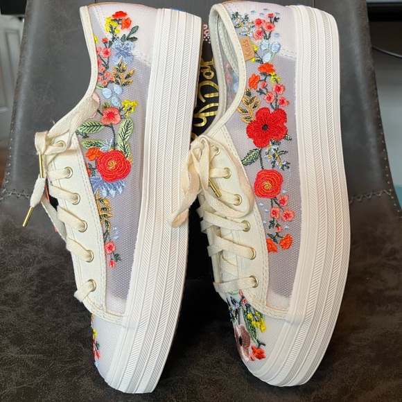 Keds Shoes - Rifle Paper Co. Limited Edition Keds - Wild Rose Embroidered Mesh Sneaker